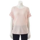 Women's Apt. 9&reg; Ruched Crewneck Sweater, Size: Medium, Red Other