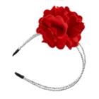 Girls 4-16 Velvet Flower Beaded Headband, Red