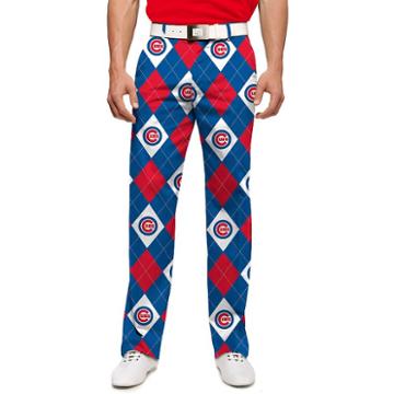 Men's Loudmouth Chicago Cubs Argyle Pants, Size: 40x32, Med Blue
