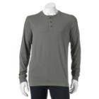 Men's Croft & Barrow&reg; Classic-fit Easy-care Henley, Size: Large, Dark Grey