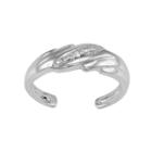 Diamond Accent 10k Gold Toe Ring, Women's, White