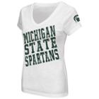 Juniors' Campus Heritage Michigan State Spartans Shoutout V-neck Tee, Women's, Size: Xxl, Dark Green