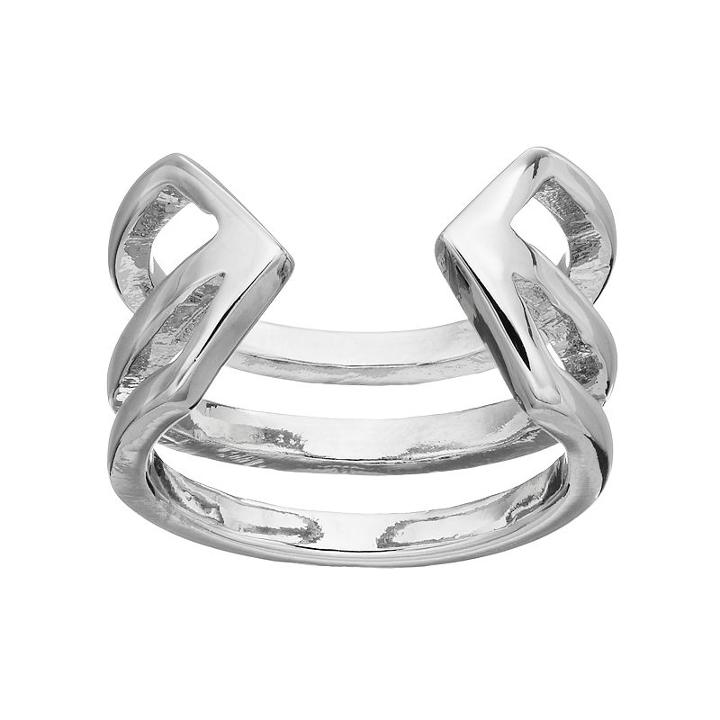 Jennifer Lopez Multi Row Open Ring, Women's, Size: 7, Silver