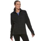Women's Tek Gear&reg; Woven Blocked Microfleece Jacket, Size: Small, Black