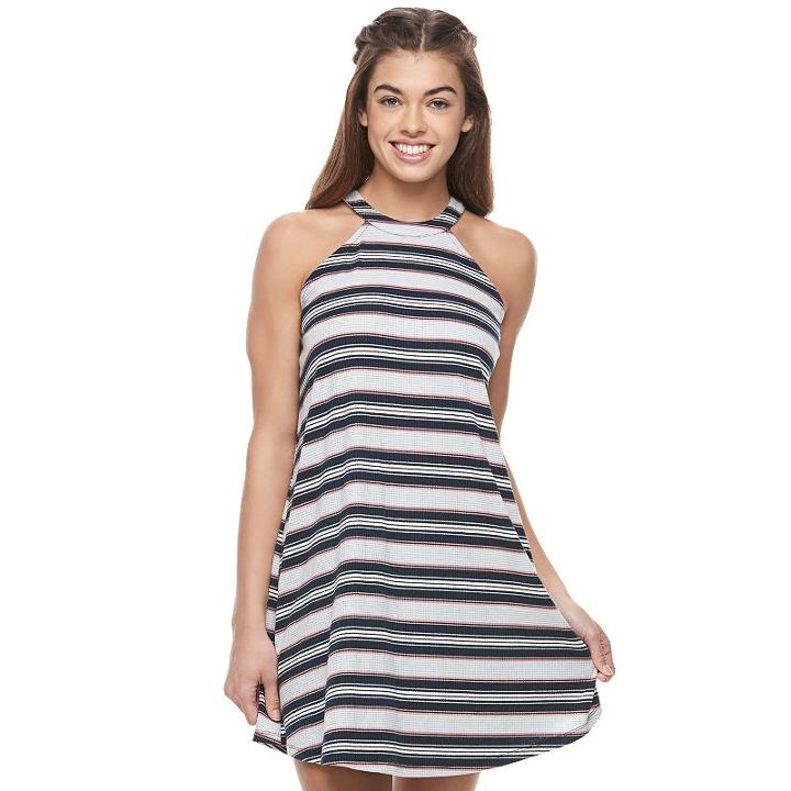 Juniors' Love Fire Halter Ribbed Dress, Girl's, Size: Xl, White Oth