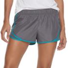Juniors' So&reg; Side-stripe Running Shorts, Girl's, Size: Large, Dark Grey