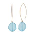 Faceted Bead Threader Earrings, Women's, Turq/aqua