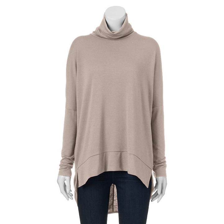 Juniors' Ransom Drop-shoulder Turtleneck, Girl's, Size: Xl, Brown Oth