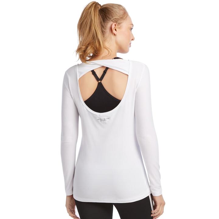Women's Skechers Essential Twist Open Back Top, Size: Xl, White