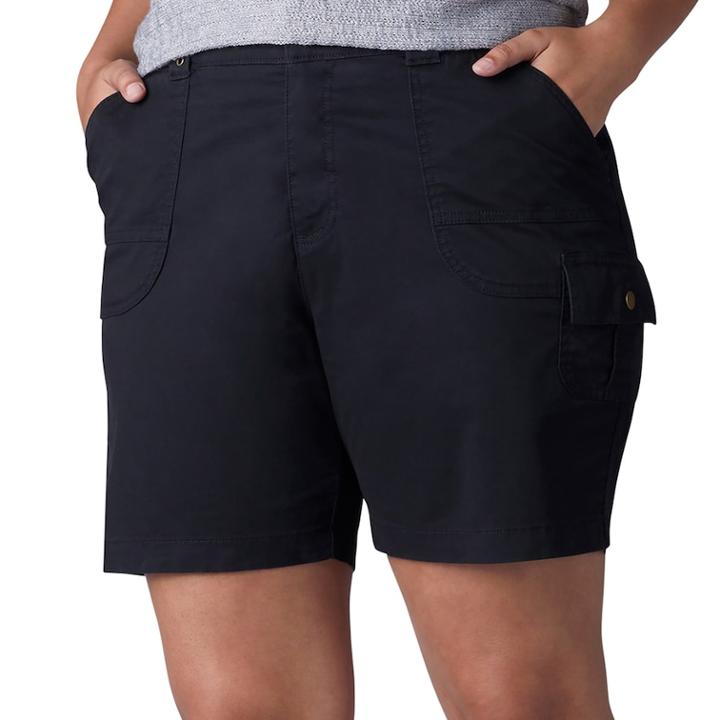 Plus Size Lee Myra Utility Short, Women's, Size: 22 - Regular, Black