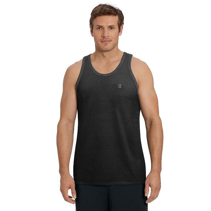 Men's Champion Classic Jersey Tank, Size: Medium, Black