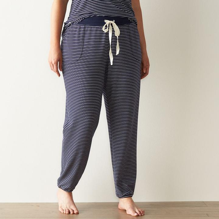 Plus Size Sonoma Goods For Life&trade; Back To Basics French Terry Jogger Pants, Women's, Size: 2xl, Blue