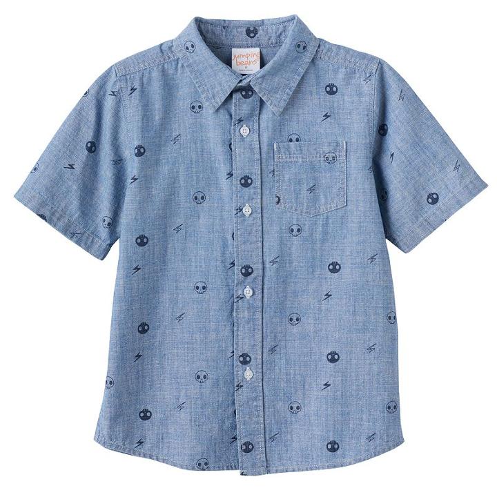Boys 4-10 Jumping Beans&reg; Chambray Button-down Shirt, Boy's, Size: 10, Blue