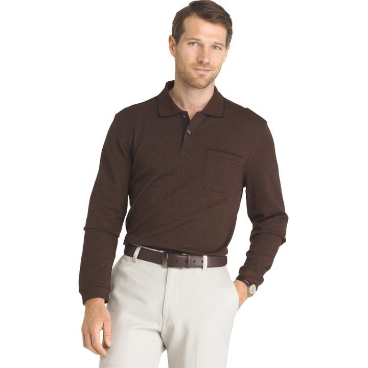 Men's Van Heusen Flex Classic-fit Stretch Polo, Size: Small, Brt Orange