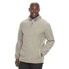 Big & Tall Croft & Barrow&reg; Classic-fit Textured Arctic Fleece Quarter-zip Jacket, Men's, Size: Xl Tall, Lt Brown