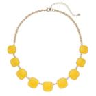 Yellow Graduated Square Necklace, Women's