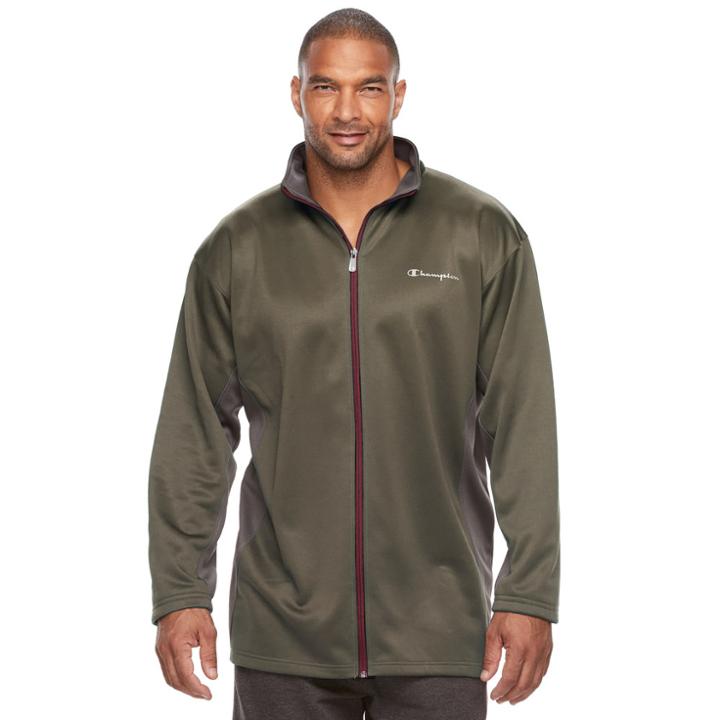 Big & Tall Champion Modern-fit Colorblock Fleece Jacket, Men's, Size: 3xb, Green Oth