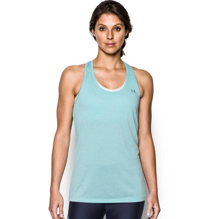 Women's Under Armour Tech Tank, Size: Medium, Red Overfl