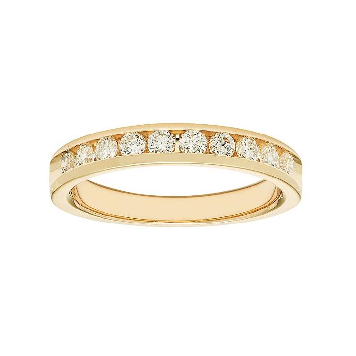 14k Gold 1/2 Carat T.w. Diamond Anniversary Ring, Women's, Size: 8.50, White
