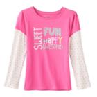 Girls 4-7 Jumping Beans&reg; Glitter Skater Tee, Girl's, Size: 7, Med Pink