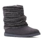 So&reg; Liana Girls' Sweater Boots, Size: 1, Grey