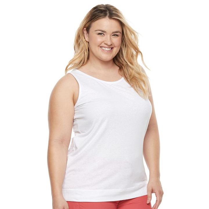 Plus Size Columbia Marbledale Keyhole Tank, Women's, Size: 1xl, White