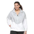 Plus Size Fila Sport&reg; Chevron Windbreaker Jacket, Women's, Size: 2xl, White