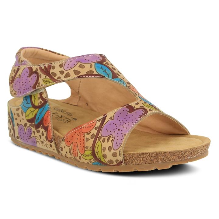 L'artiste By Spring Step Pomi Women's Sandals, Size: 36, Med Beige