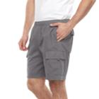 Big & Tall Croft & Barrow&reg; Regular-fit Twill Elastic Cargo Shorts, Men's, Size: 48, Grey