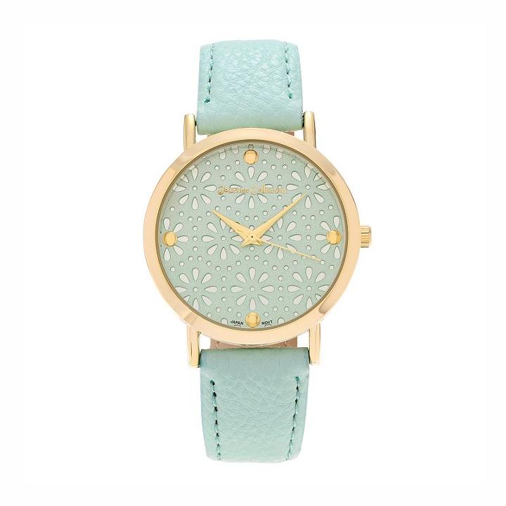 Journee Collection Women's Floral Watch, Green