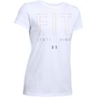 Women's Under Armour Fit State Of Mind Short Sleeve Graphic Tee, Size: Small, White