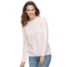 Women's Croft & Barrow&reg; Cable-knit Boatneck Sweater, Size: Xs, Brt Pink