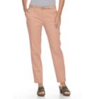 Women's Croft & Barrow&reg; Tapered Chino Pants, Size: 14 T/l, Lt Orange