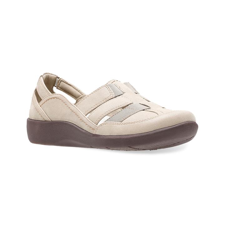Clarks Cloudsteppers Sillian Stork Women's Shoes, Size: Medium (7), Lt Beige