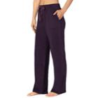 Women's Cuddl Duds Stretch Fleece Lounge Pants, Size: Large, Med Purple