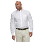 Big & Tall Croft & Barrow&reg; Regular-fit Easy-care Dobby Button-down Shirt, Men's, Size: Xxl Tall, White