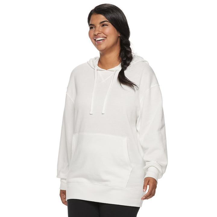 Juniors' Plus Size So&reg; Oversized Sweatshirt, Teens, Size: 3xl, White