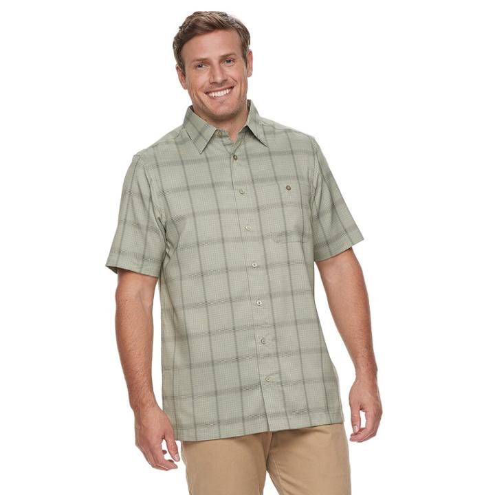 Big & Tall Haggar Regular-fit Microfiber Woven Button-down Shirt, Men's, Size: Xxl Tall, Green