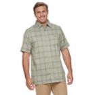 Big & Tall Haggar Regular-fit Microfiber Woven Button-down Shirt, Men's, Size: Xxl Tall, Green