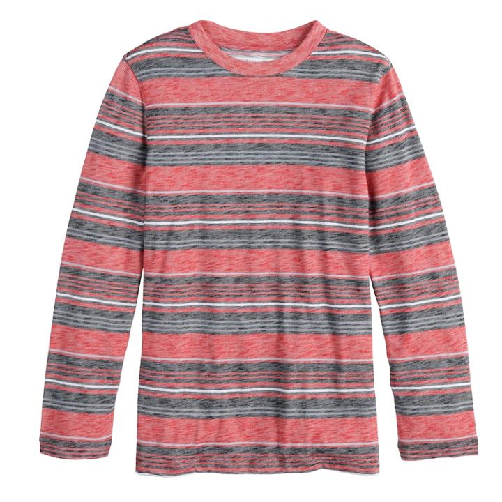 Boys 8-20 & Husky Urban Pipeline&reg; Striped Ultimate Tee, Size: Large, Med Red