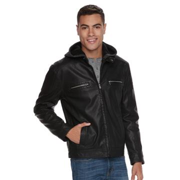 Men's Rock & Republic Faux-leather Jacket, Size: Xxl, Black