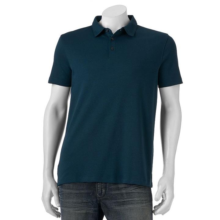Men's Apt. 9&reg; Modern-fit Solid Polo, Size: Small, Turquoise/blue (turq/aqua)