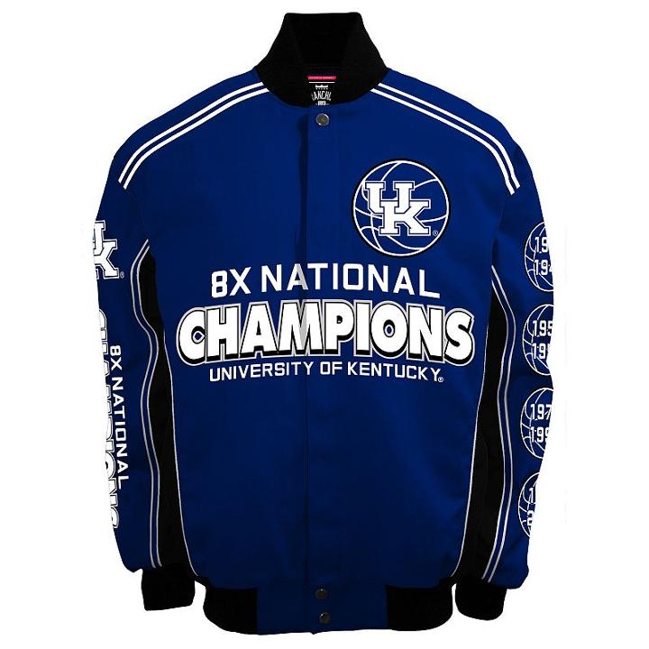 Men's Franchise Club Kentucky Wildcats Commemorative Varsity Jacket, Size: Xxl, Blue