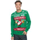 Men's Gnome Ugly Christmas Sweater, Size: Xl, Yellow
