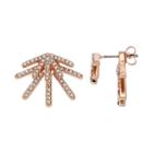 Lc Lauren Conrad Fan Jacket Earrings, Women's, Rose Tone