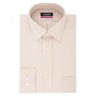 Men's Chaps Essentials Regular-fit Microcheck Wrinkle-free Stretch Collar Dress Shirt, Size: L-34/35, Lt Brown