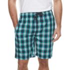 Men's Chaps Plaid Sleep Shorts, Size: Xl, Blue (navy)