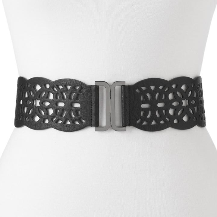 Women's Sonoma Goods For Life&trade; Perforated Stretchy Waist Belt, Size: L-xl, Black