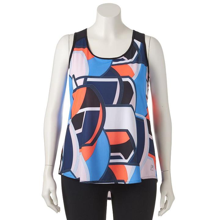Plus Size Fila Sport&reg; Core Chevron Workout Tank, Women's, Size: 1xl, Black