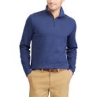 Big & Tall Chaps Classic-fit Herringbone Quarter-zip Pullover, Men's, Size: Xl Tall, Blue